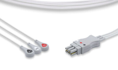 Datex Ohmeda Compatible ECG Leadwire / 3 Leads Snap